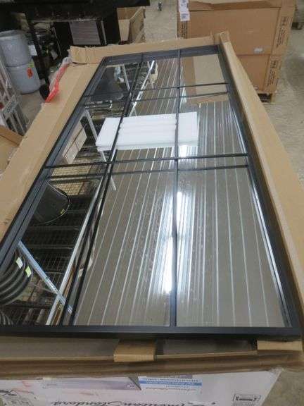 Black Window Pane Leaner Mirror - See Details - Lambrecht Auction, Inc.