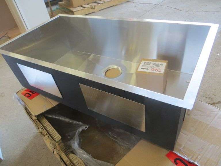 Ticor 16ga Stainless Handmade Square Sink Lambrecht Auction, Inc.
