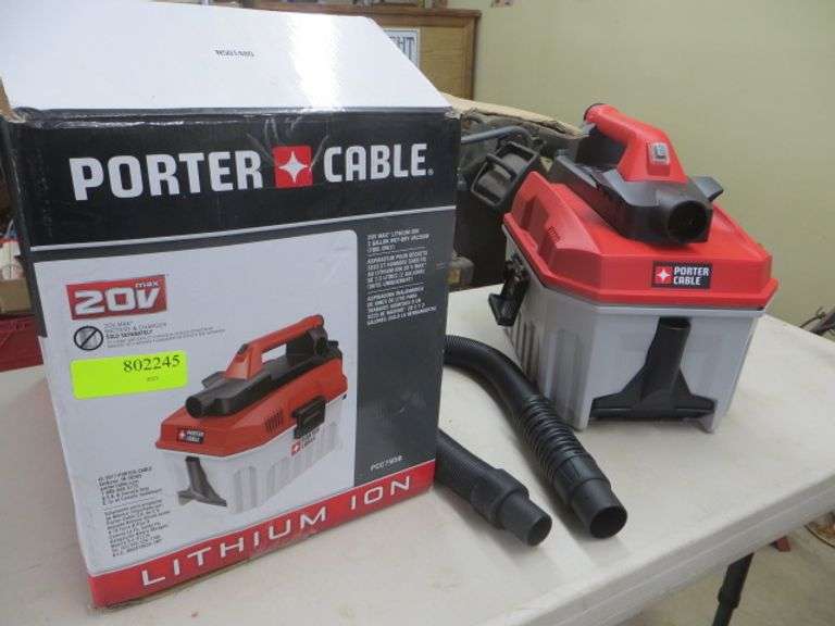Porter Cable 20V Cordless Vac Tool Only Lambrecht Auction, Inc.