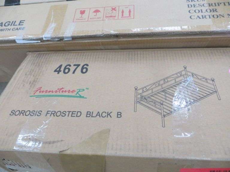 Black Iron Daybed Frame Twin Size Unassembled Lambrecht Auction, Inc.