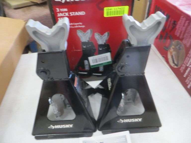 Pair Of Husky 3 Ton Jack Stands Lambrecht Auction, Inc.