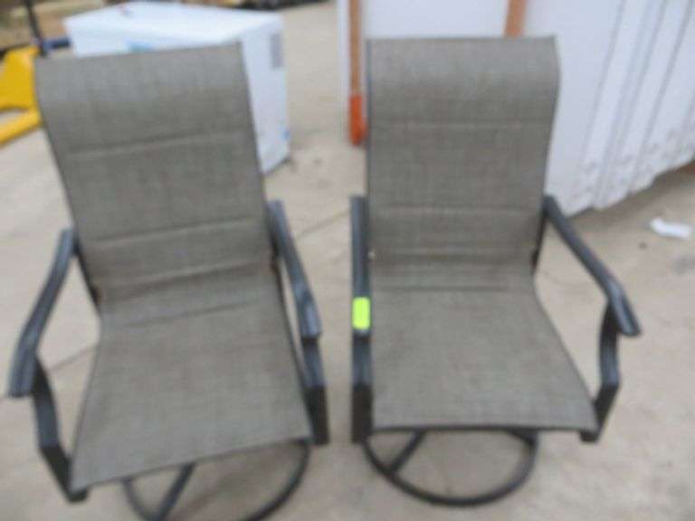 Phi Villa Swivel Patio Chairs 2x's Assembled Lambrecht Auction, Inc.