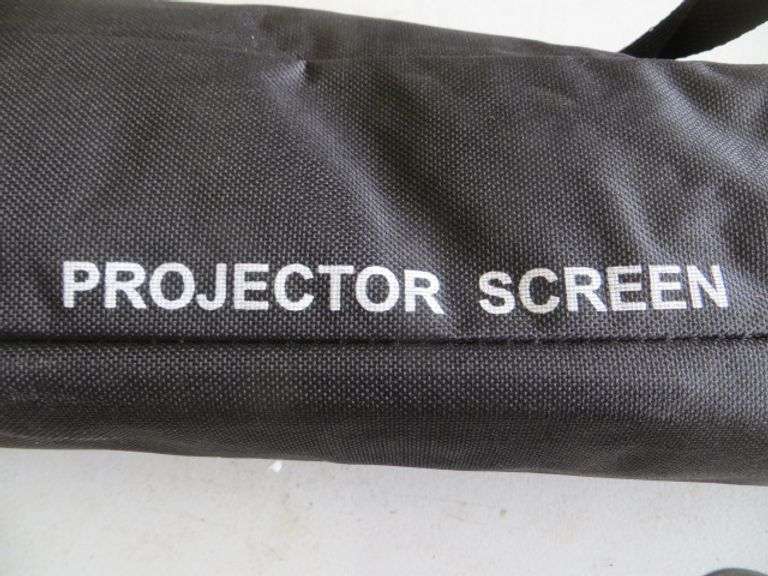 Projector Screen With Storage Bag Lambrecht Auction, Inc.