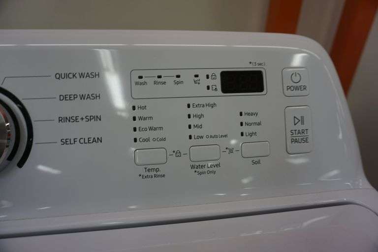 Samsung Self Clean Smart Care Washer White Lambrecht Auction, Inc.