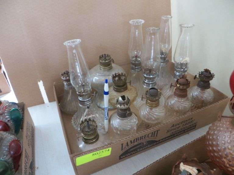 Clear Glass Miniature Oil Lamp Lambrecht Auction, Inc.