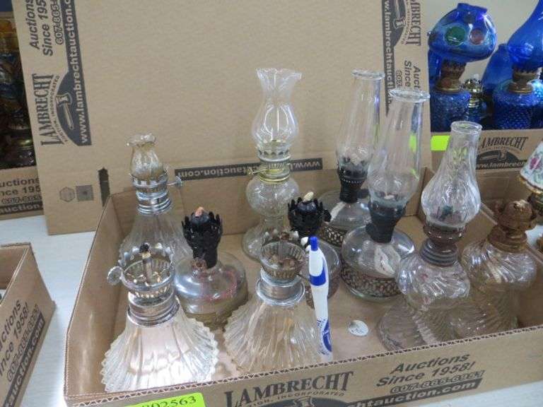 Clear Glass Miniature Oil Lamps Lambrecht Auction, Inc.