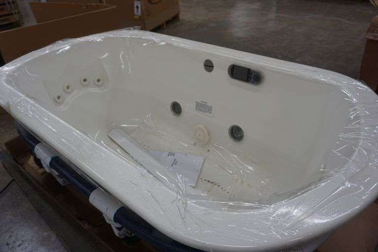 Jacuzzi Anza 66"x36" Oyster Acrylic Oval Center Drain DropIn Whirlpool