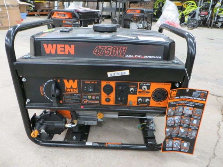 Wen 4750 Dual Fuel Generator See Details Lambrecht Auction, Inc.