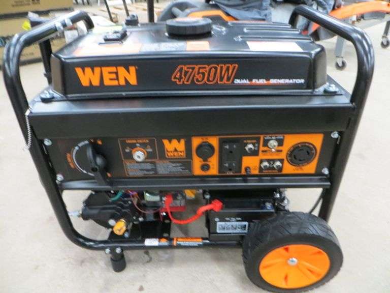 Wen 4750 Dual Fuel Generator Lambrecht Auction, Inc.