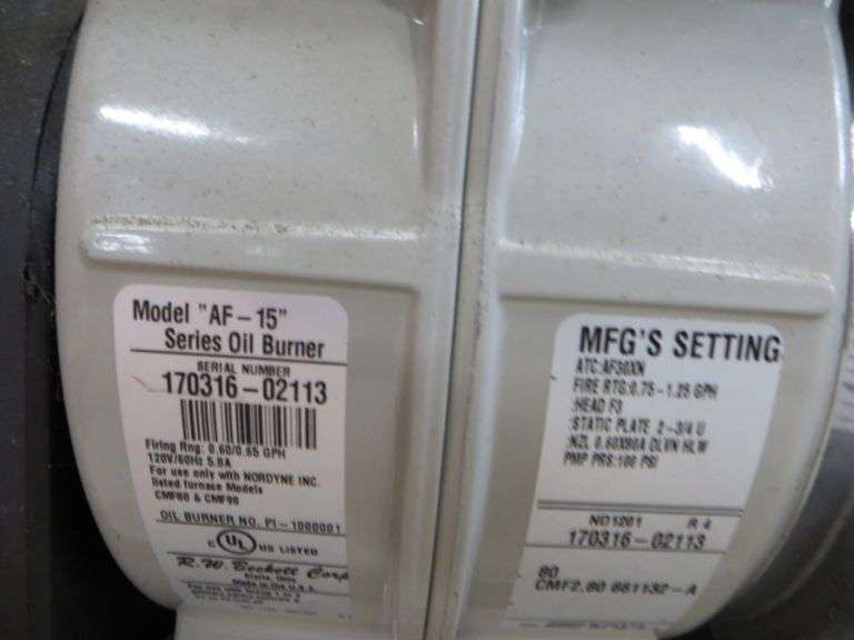 Nordyne Mobile Home Oil Furnace Lambrecht Auction, Inc.