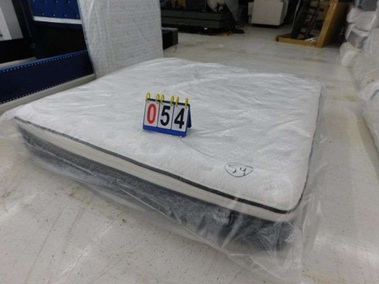 King Mattress Restonic P/T Pocketd Coil Plush Lambrecht Auction, Inc.