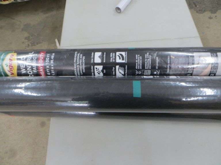 Vigoro Heavy Duty Weed Control Fabric 4'x100' 4x Lambrecht Auction, Inc.