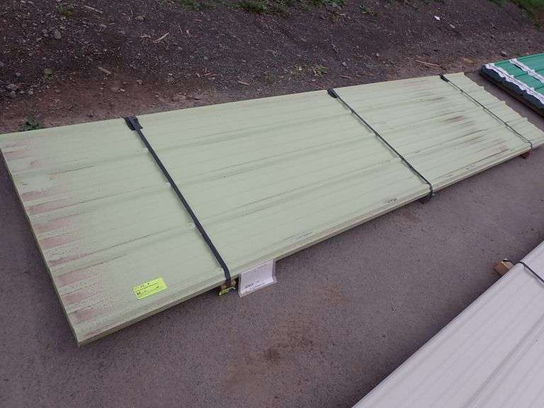 Green Primer Corrugated Metal Panel 3'x12' Lambrecht Auction, Inc.