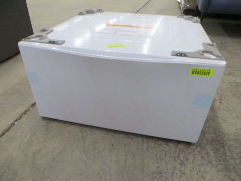 LG WDP4W Tall Pedestal with Drawer White Lambrecht Auction, Inc.
