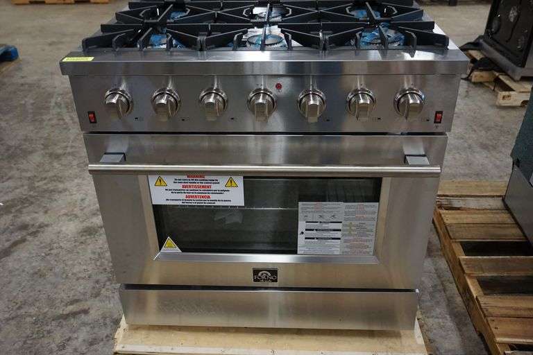 Forno 36 Inch Galiano Gas Burner / Gas Oven in Stainless Steel 6
