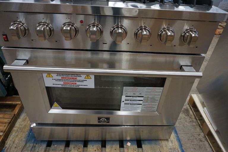 Forno 36″ Galiano Gas Burner / Electric Oven in Stainless Steel 6