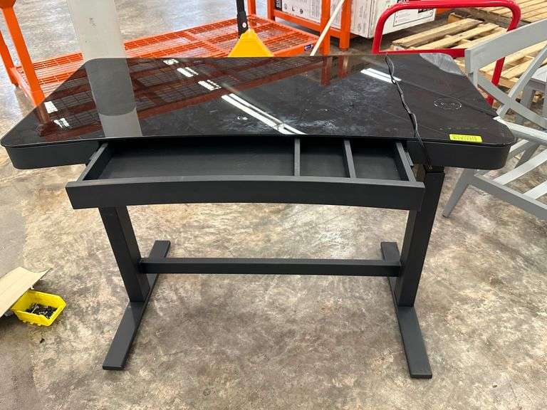 Tresanti 47" Adjustable Height Black Desk Assembled Lambrecht Auction, Inc.