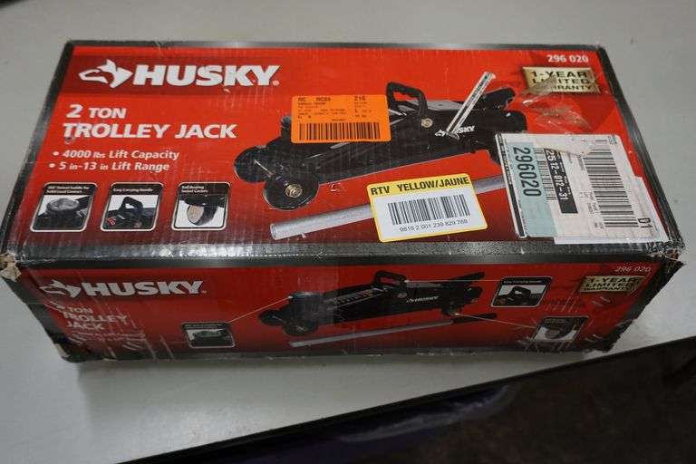 Husky 2 Ton Trolley Jack Used Lambrecht Auction, Inc.
