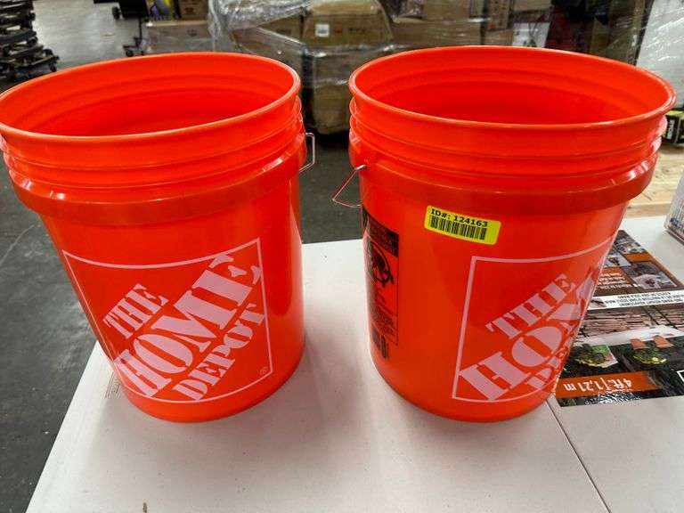 The Home Depot 5 Gallon Buckets (2) Lambrecht Auction, Inc.