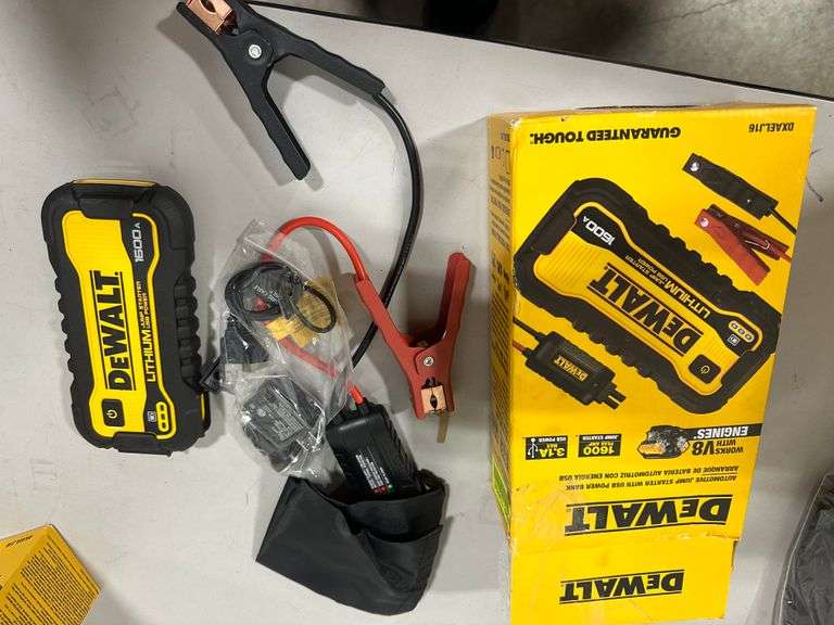 DEWALT 1600 Peak Amp Lithium Jump Starter Lambrecht Auction, Inc.