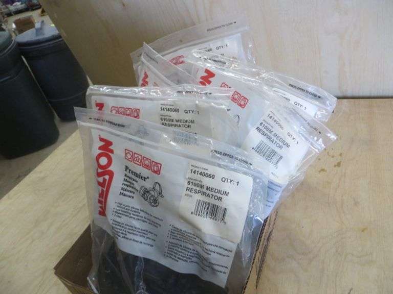 New Wilson Respirators w/Cartridges, 6/Box Lambrecht Auction, Inc.