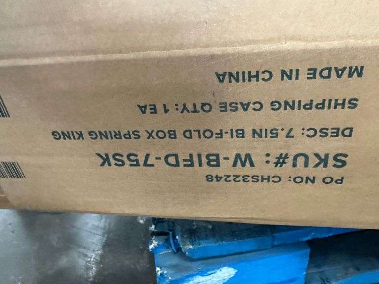 7.5 in. Profile Split King White Metal Box Spring, No Assembly