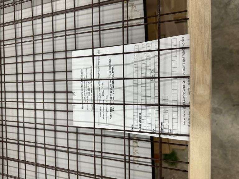 My Pet Extra Tall And Wide Wire Mesh Pet Gate Lambrecht Auction, Inc.