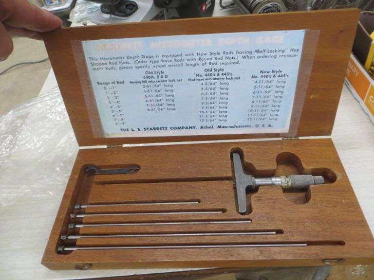 Starrett Depth Gauge Micrometer Lambrecht Auction, Inc.