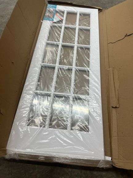 Eight Doors 15 Pane 80x30" White Interior Door - Lambrecht Auction, Inc.
