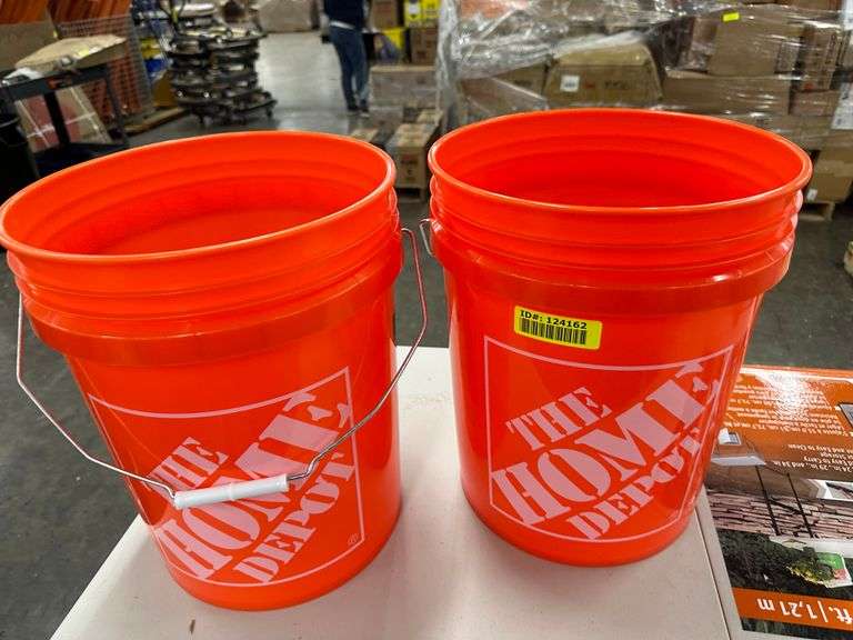 The Home Depot 5 Gallon Buckets (2) Lambrecht Auction, Inc.