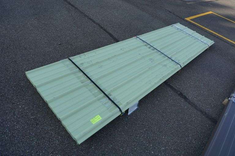 Green Primer Corrugated Metal Panel 3'x12' Lambrecht Auction, Inc.