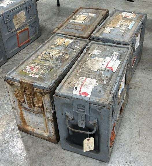 (4) Military Storage Boxes Langham Auctioneers
