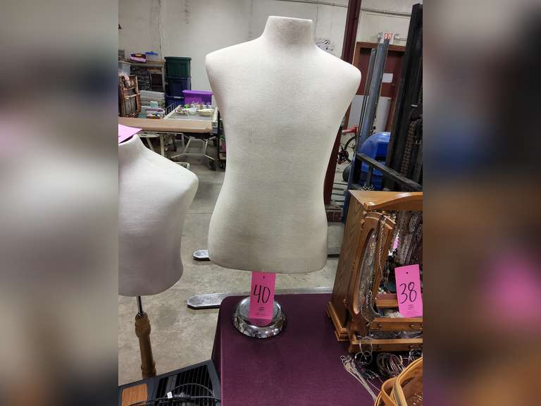 Tabletop mannequin display Lindsay Auctions & Realty LLC