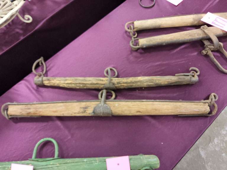 2 antique double tree yokes Lindsay Auctions & Realty LLC