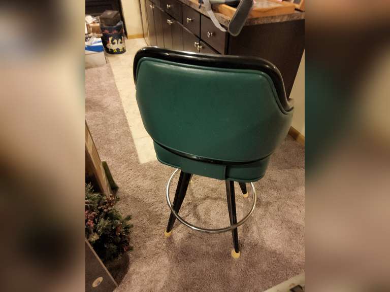 Green barstool Lindsay Auctions & Realty LLC