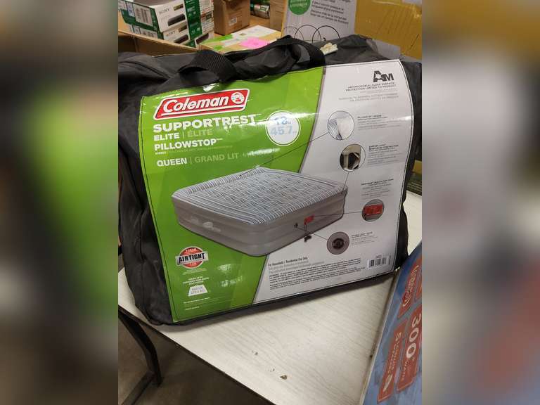 Coleman Queen pillowstop air mattress w/ built in 120v pump Lindsay