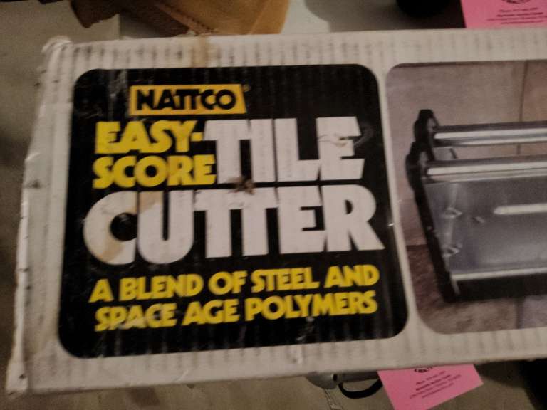 Nattco tile cutter Lindsay Auctions & Realty LLC