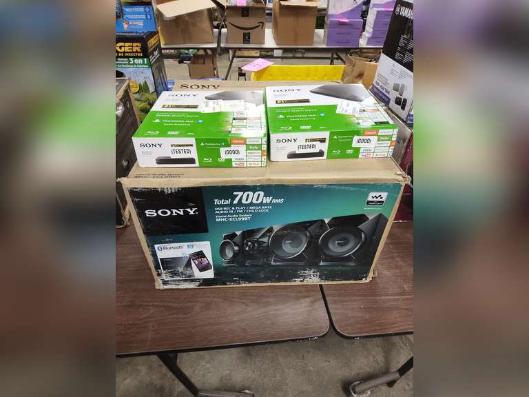 Sony home audio system MHCECL99BT & 2 Sony bluray disc/ dvd players