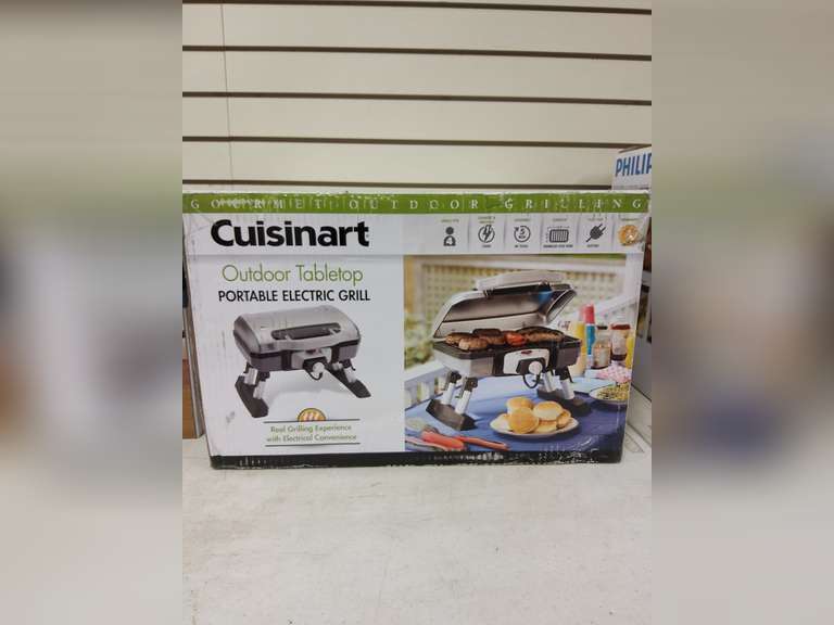 Cuisinart outdoor tabletop portable electric grill Lindsay Auctions