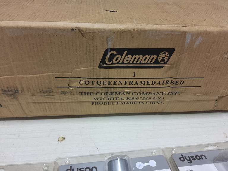 Coleman cot queen framed air bed Lindsay Auctions & Realty LLC