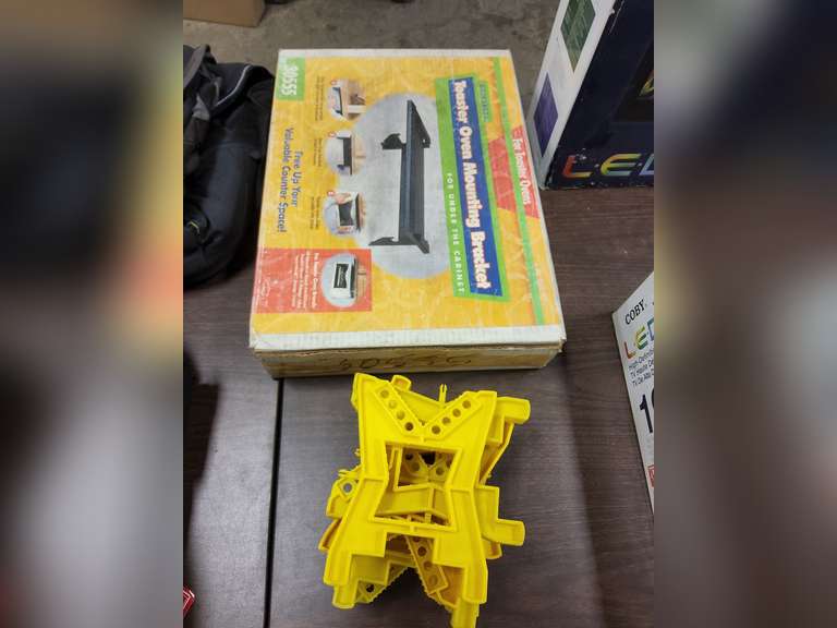 Toaster oven mounting bracket & other Lindsay Auctions & Realty LLC