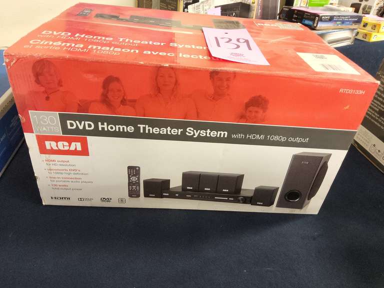 RCA dvd home theater system Lindsay Auctions & Realty LLC