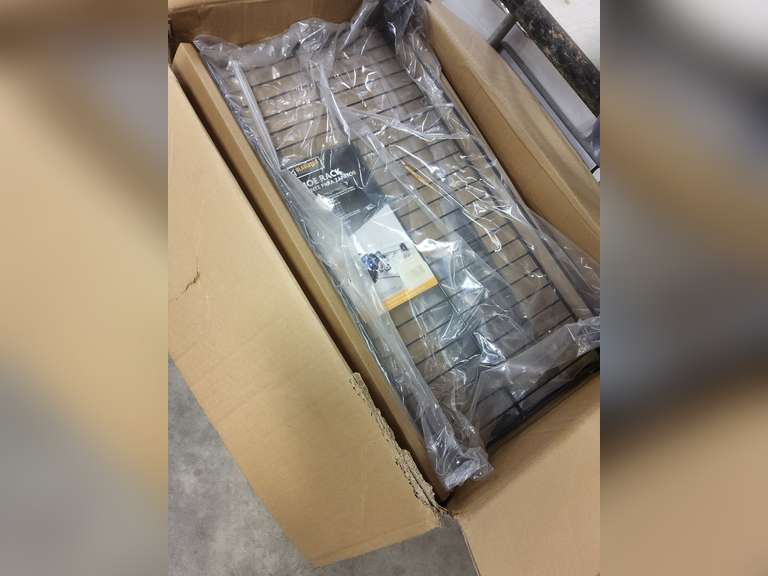 Box of Gladiator shoe racks Lindsay Auctions & Realty LLC