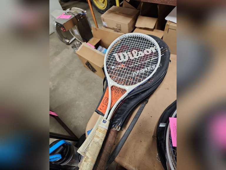 6 used tennis rackets various brands Lindsay Auctions & Realty LLC