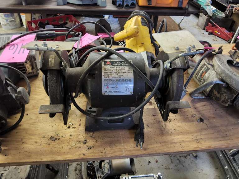 Alltrade 6" bench grinder (works) Lindsay Auctions & Realty LLC