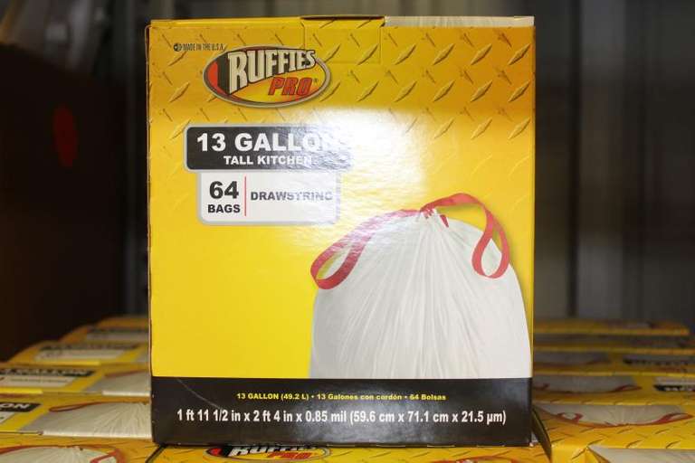 RUFFIES 13 GAL TRASH BAGS, 64 TO A BOX Lawler Auction Company