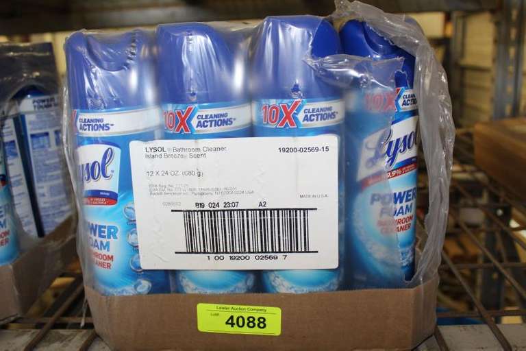 LYSOL POWER FOAM BATHROOM CLEANER Lawler Auction Company