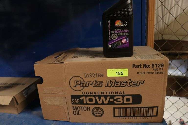 BOTTLES OF PARTS MASTER CONVENTIONAL 10W30 MOTOR OIL Lawler Auction