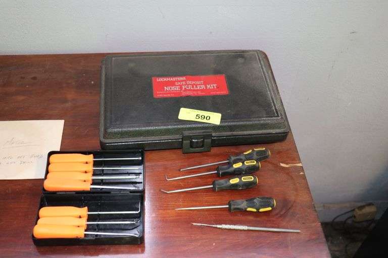 Lockmasters Safe Deposit Box Nose Puller's Kit Lawler Auction Company