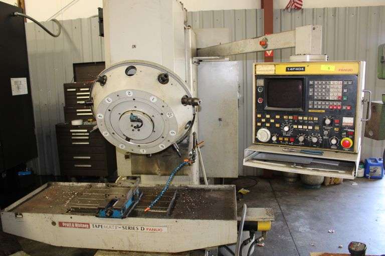 1985 Pratt Whitney Tapemate Series D FANUC CNC Mill Lawler Auction